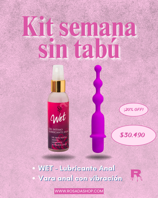 Kit: Vara anal + Lubricante Wet Anal