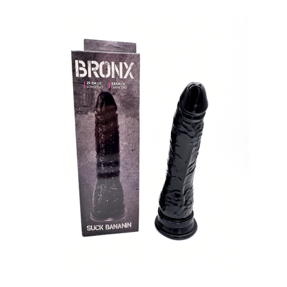 Consolador Bananin negro con sopapo