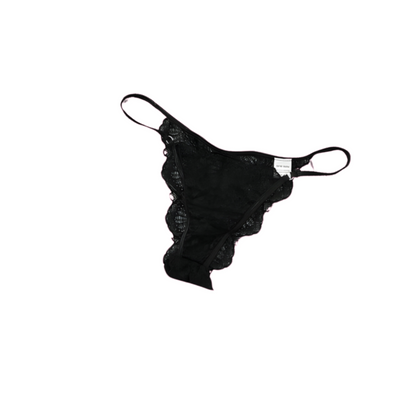 Tanga de Encaje Negro - Mariposa